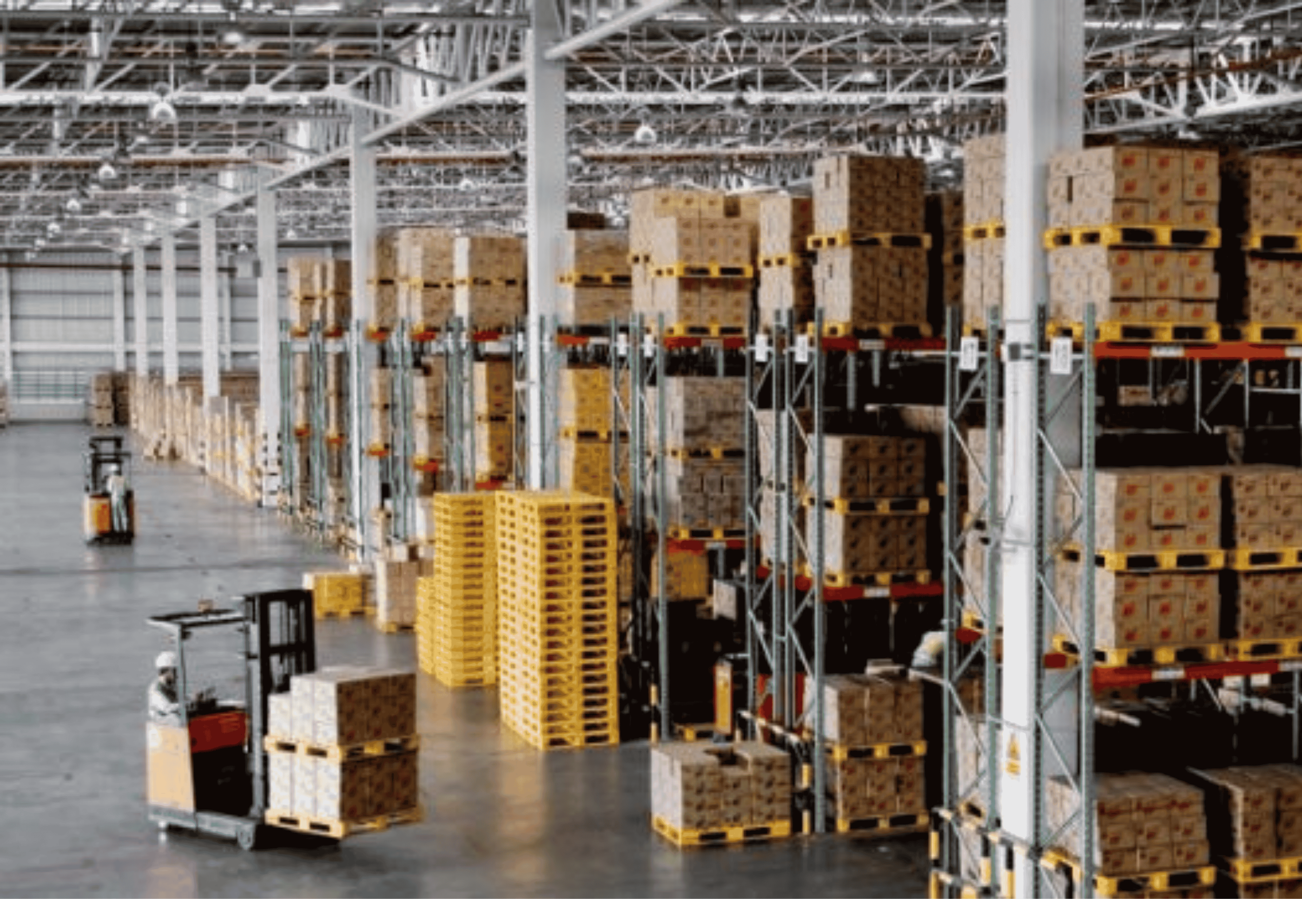 Linear actuator used in a material handling and warehouse application
